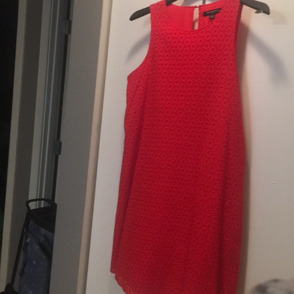 SALE Red Eyelet Dress - Picture 4 of 6